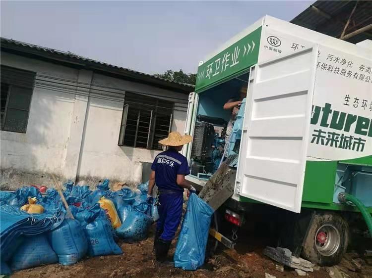 安溪工业污泥压干处理